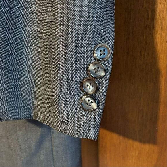 Hickey Freeman Regent Gray Sport Coat Jacket Blazer Men's size 44L 100% wool - Picture 4 of 9